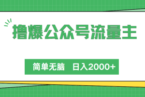 （10310期）撸爆公众号流量主，简单无脑，单日变现2000+
