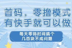 （14606期）零撸模式，有快手就可以做，每天零碎时间搞个几百块不成问题