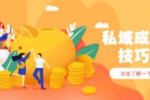 （14566期）私域成交技巧，帮你从入门到精通，破解四大痛点，快速变现，轻松收钱
