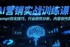 （15465期）AI营销实战训练课：Prompt优化技巧，行业研究分析，内容创作加速