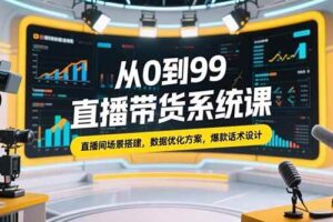 （15362期）从0到99直播带货系统课，直播间场景搭建，数据优化方案，爆款话术设计