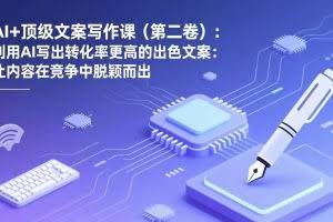 （17382期）AI+顶级文案写作课（第二卷）：利用AI写出转化率更高的出色文案：让内容在竞争中脱颖而出