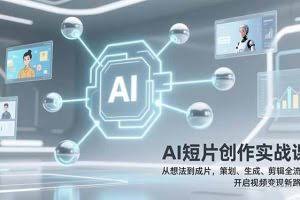 （17327期）AI短片创作实战课：从想法到成片，策划、生成、剪辑全流程，开启视频变现新路径！