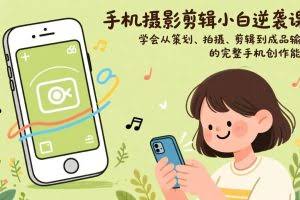 （17239期）手机摄影剪辑小白逆袭课：学会从策划、拍摄、剪辑到成品输出的完整手机创作能力