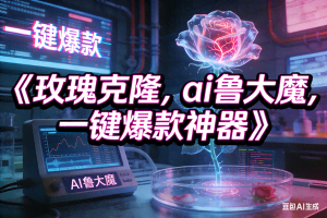 （17076期）玫瑰克隆神器，ai鲁大魔，自媒体必备神器，一键爆款，详细教程