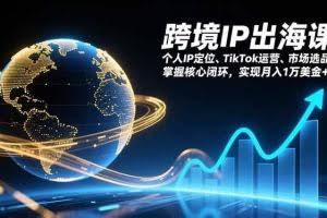 （17066期）跨境IP出海课，个人IP定位、TikTok运营、市场选品，掌握核心闭环，实现月入1万美金+