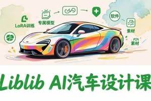 （16946期）2025Liblib AI汽车设计课，文生图入门、LoRA训练、专属模型，快速上手【实战+解说+软件+素材】