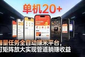 （16833期）99盒子自动挂机项目，单机20+，可矩阵放大实现管道躺赚收益，推广可享团队收益