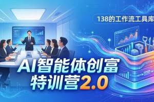 （17833期）AI智能体创富训练营2.0：3天闭门直播+视频课+工具库，从0到1搭建智能体附138个工作流