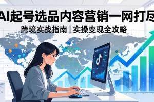 （17824期）2026 TikTok 跨境AI实操：从零基础到变现全流程，AI起号选品内容营销一网打尽