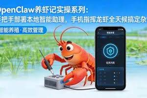 （17790期）OpenClaw养虾记实操系列：手把手部署本地智能助理，手机指挥龙虾全天候搞定杂活