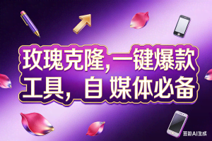 （17695期）玫瑰克隆工具，ai鲁大魔，自媒体必备神器，一键爆款，详细教程。