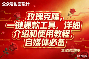 （17528期）玫瑰克隆工具，ai鲁大魔，自媒体必备神器，一键爆款神器，详细教程。