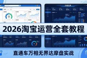 （18373期）2026淘宝运营全套教程(更新5月8日)，直通车万相无界达摩盘实战，从基础到进阶提升流量转化