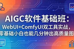 （18267期）AIGC软件基础班：WebUI+ComfyUI双工具实战，零基础小白也能几分钟出高质量图